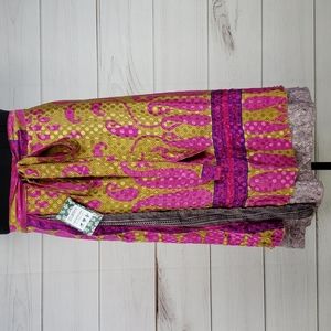 Darn Good Yarn Sari Silk Wrap Skirt Tea Goddess